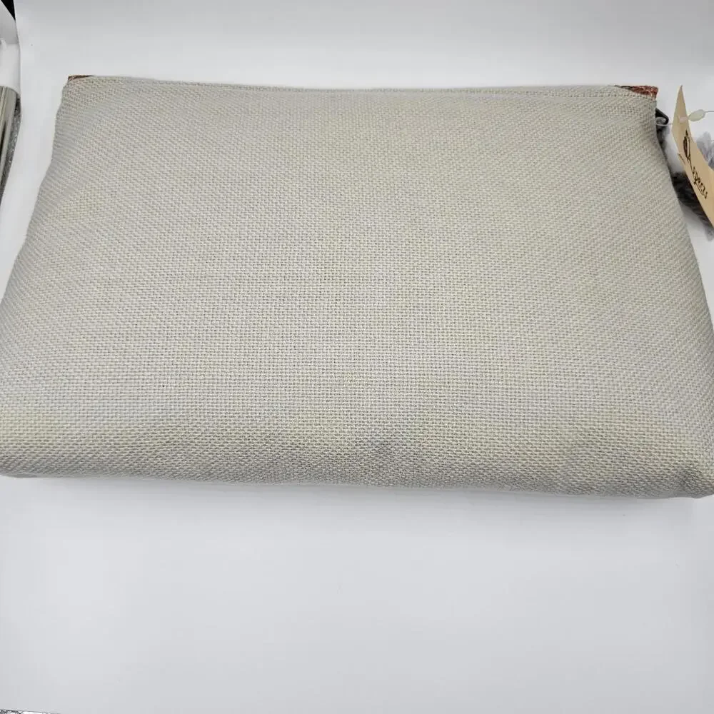 Vintage Aspects Canvas Clutch New With Tag 1960's 9in X 14in Rare - Picture 2 of 9
